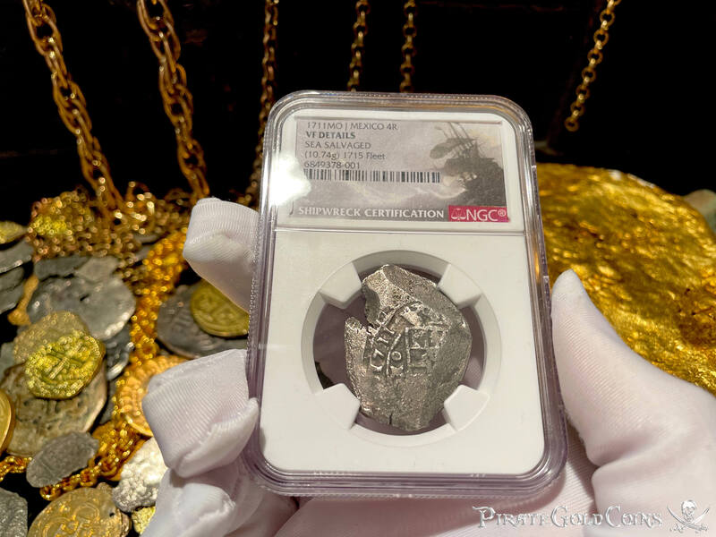 Mexico 4 Reales 1711 "1715 Fleet Shipwreck" NGC VF 4