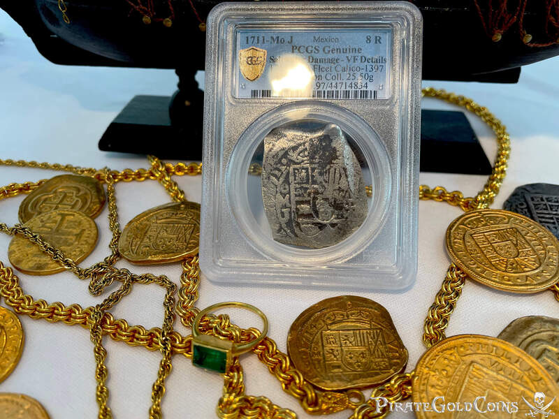 Mexico 8 Reales 1711 "Dated! 1715 Fleet Shipwreck" PCGS VF 4