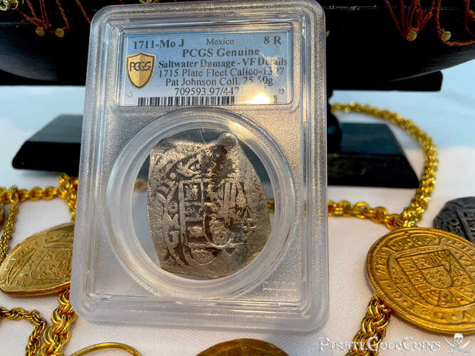 Mexico 8 Reales 1711 "Dated! 1715 Fleet Shipwreck" PCGS VF 6