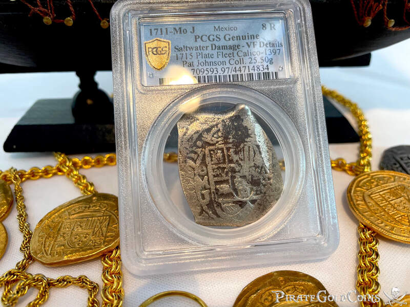 Mexico 8 Reales 1711 "Dated! 1715 Fleet Shipwreck" PCGS VF 7
