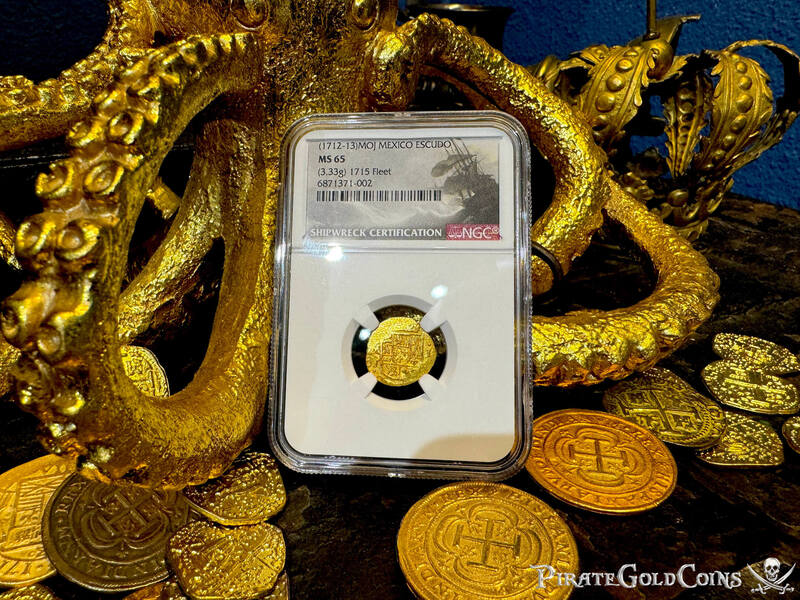 Mexico 1 Escudo 1712-13 "1715 Fleet Shipwreck" NGC 65 2