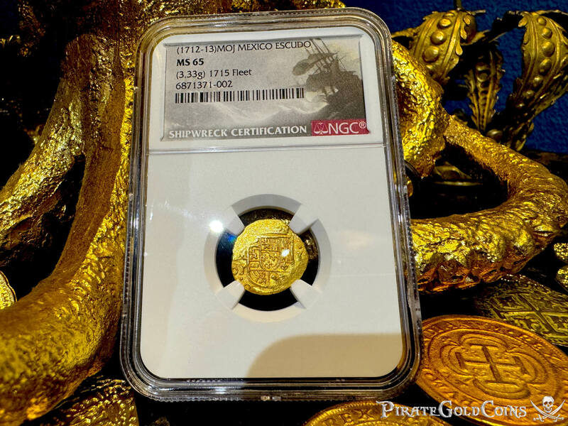 Mexico 1 Escudo 1712-13 "1715 Fleet Shipwreck" NGC 65 3