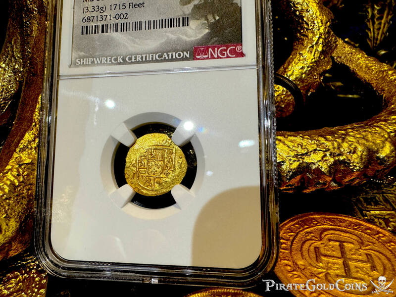 Mexico 1 Escudo 1712-13 "1715 Fleet Shipwreck" NGC 65 5