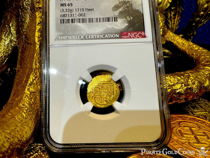 Mexico 1 Escudo 1712-13 "1715 Fleet Shipwreck" NGC 65 7