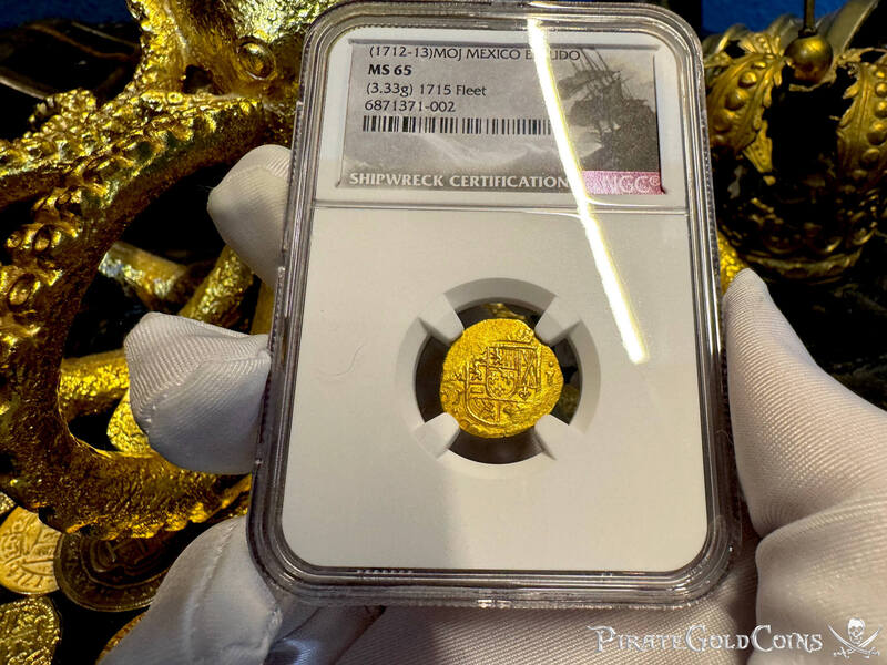 Mexico 1 Escudo 1712-13 "1715 Fleet Shipwreck" NGC 65 15