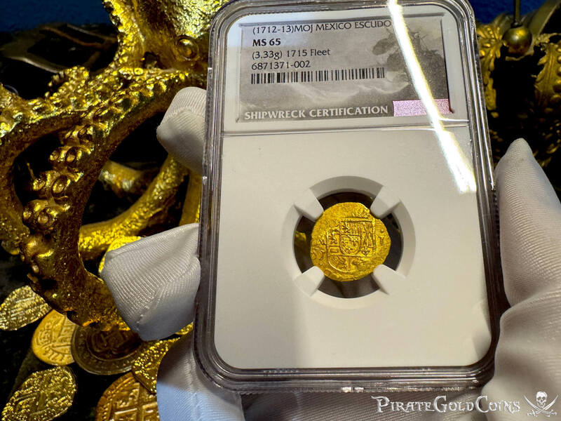 Mexico 1 Escudo 1712-13 "1715 Fleet Shipwreck" NGC 65 18