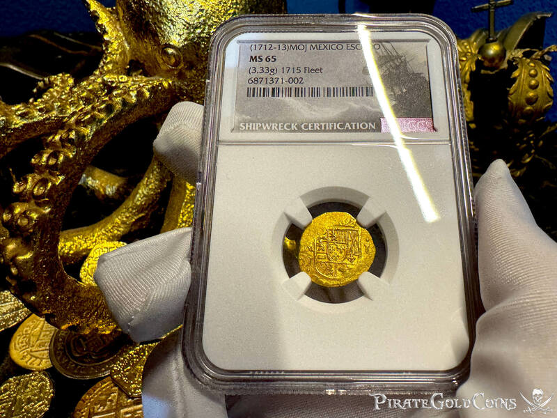 Mexico 1 Escudo 1712-13 "1715 Fleet Shipwreck" NGC 65 19