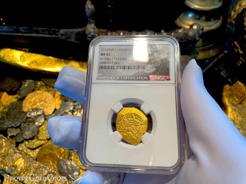 Mexico 2 Escudos 1712 "1715 Plate Fleet Shipwreck" NGC 62 10