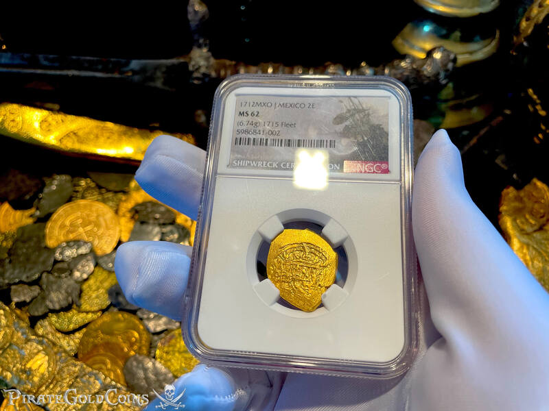 Mexico 2 Escudos 1712 "1715 Plate Fleet Shipwreck" NGC 62 11