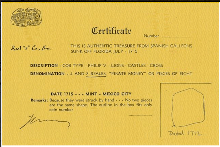 Mexico 8 Reales 1712 "1715 Fleet Shipwreck" NGC VF 3