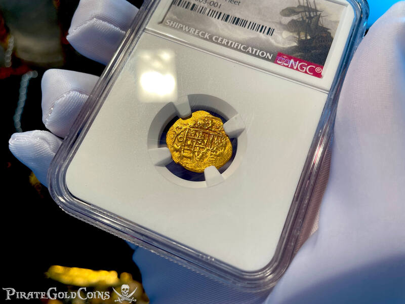 Mexico 1 Escudo 1713 Dated! "Finest Known- 1715 Fleet Shipwreck" NGC 64 19