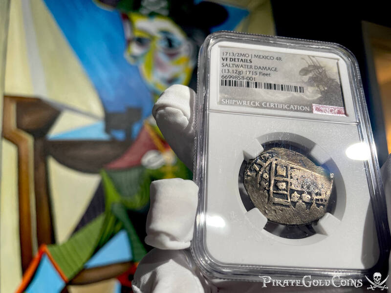 Mexico 4 Reales 1713/2 "1715 Fleet Shipwreck" NGC VF 8