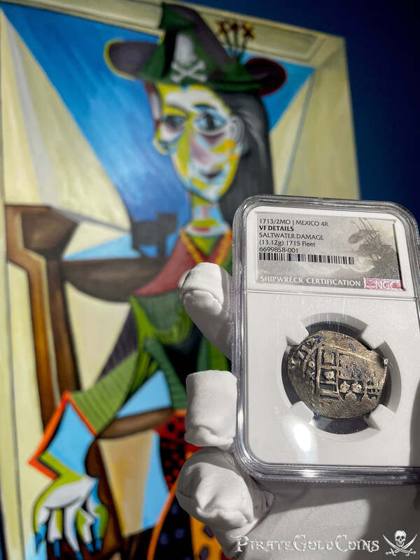 Mexico 4 Reales 1713/2 "1715 Fleet Shipwreck" NGC VF 10