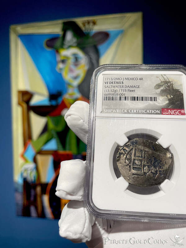 Mexico 4 Reales 1713/2 "1715 Fleet Shipwreck" NGC VF 6