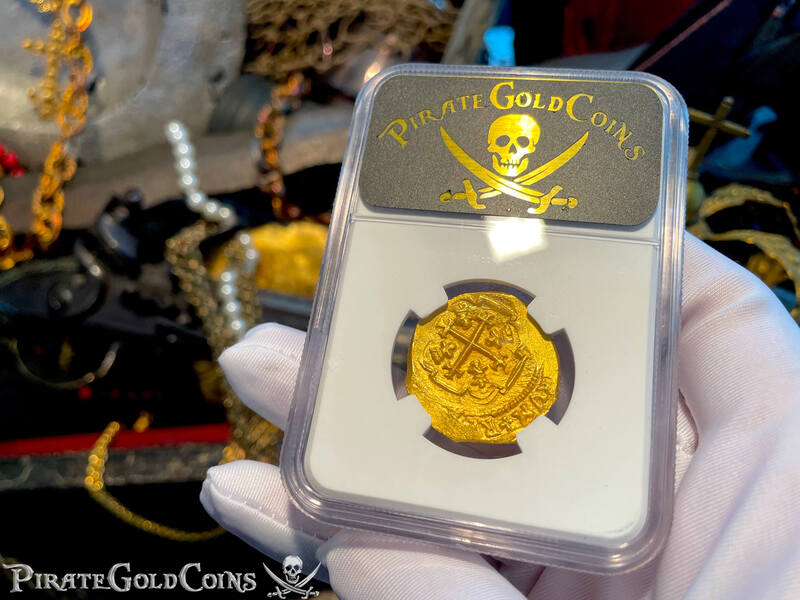 Mexico 4 Escudos 1713 "Finest Known! From the Fleet!" NGC 66 5