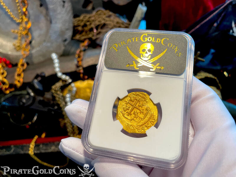 Mexico 4 Escudos 1713 "Finest Known! From the Fleet!" NGC 66 4