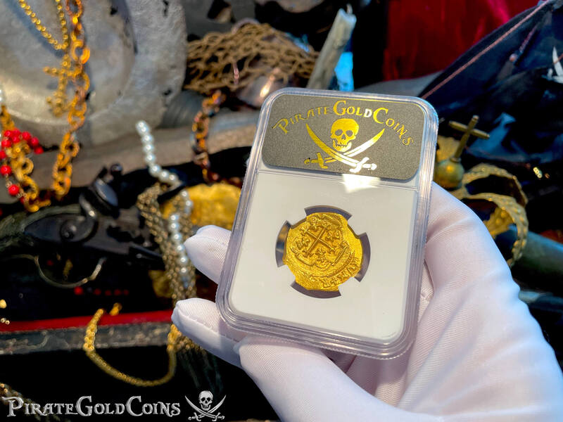 Mexico 4 Escudos 1713 "Finest Known! From the Fleet!" NGC 66 7