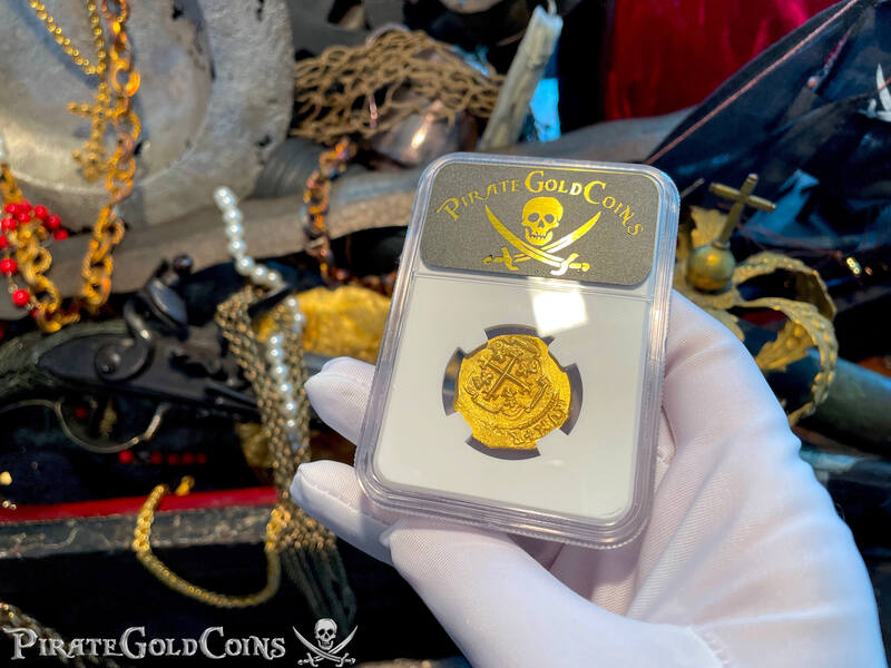 Mexico 4 Escudos 1713 "Finest Known! From the Fleet!" NGC 66 13