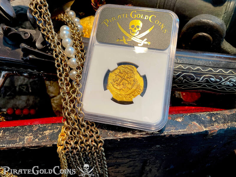 Mexico 4 Escudos 1713 "Finest Known! From the Fleet!" NGC 66 18