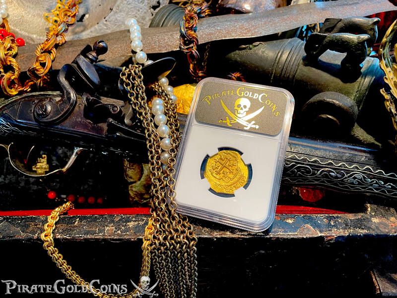 Mexico 4 Escudos 1713 "Finest Known! From the Fleet!" NGC 66 26