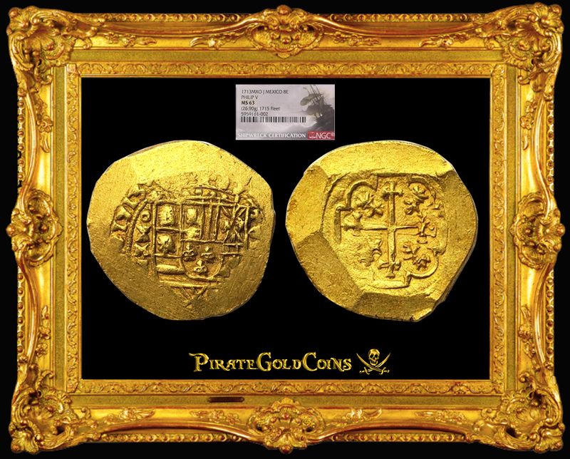 Mexico 8 Escudos Full Date 1713 "From 1715 Fleet Shipwreck" NGC 63 17