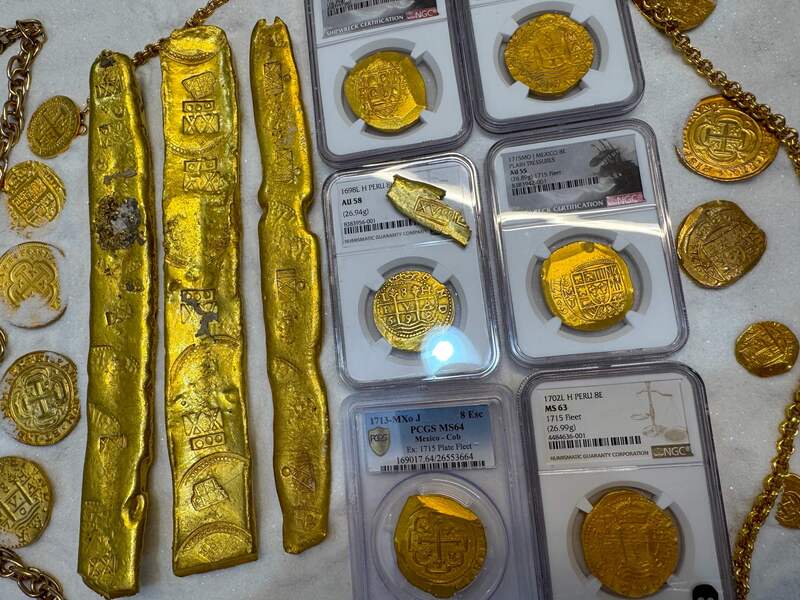 Mexico 8 Escudos 1713 "1715 Fleet Shipwreck" NGC 63 35