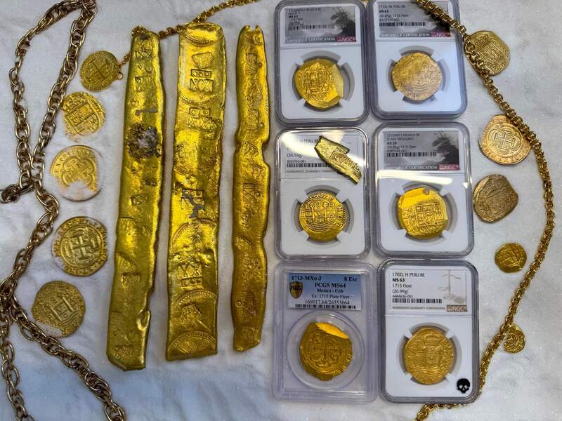 Mexico 8 Escudos 1713 "1715 Fleet Shipwreck" NGC 63 36