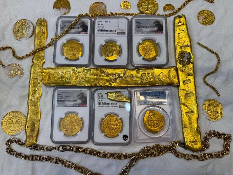 Mexico 8 Escudos 1713 "1715 Fleet Shipwreck" NGC 63 31