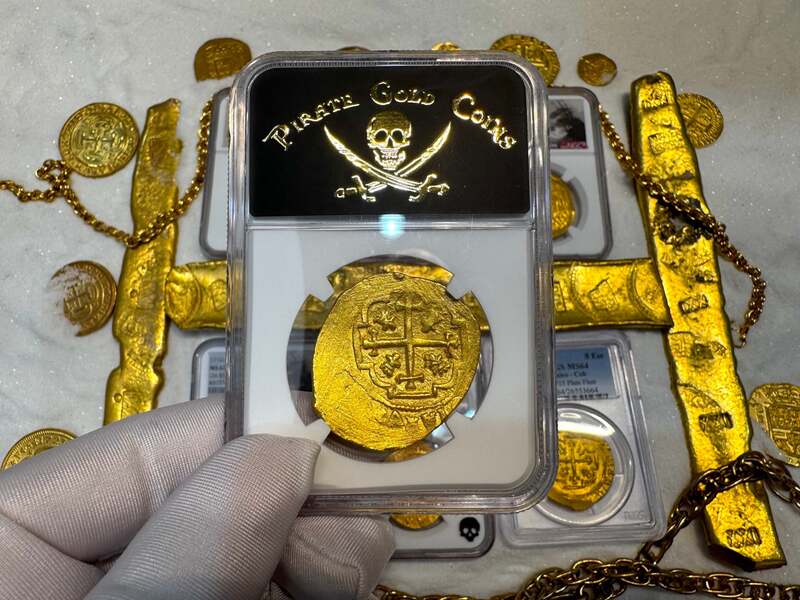 Mexico 8 Escudos 1713 "1715 Fleet Shipwreck" NGC 63 3