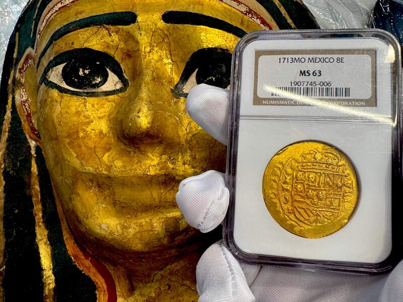 Egyptian Gilt Cartonnage Mummy Mask 1st Century BC 33