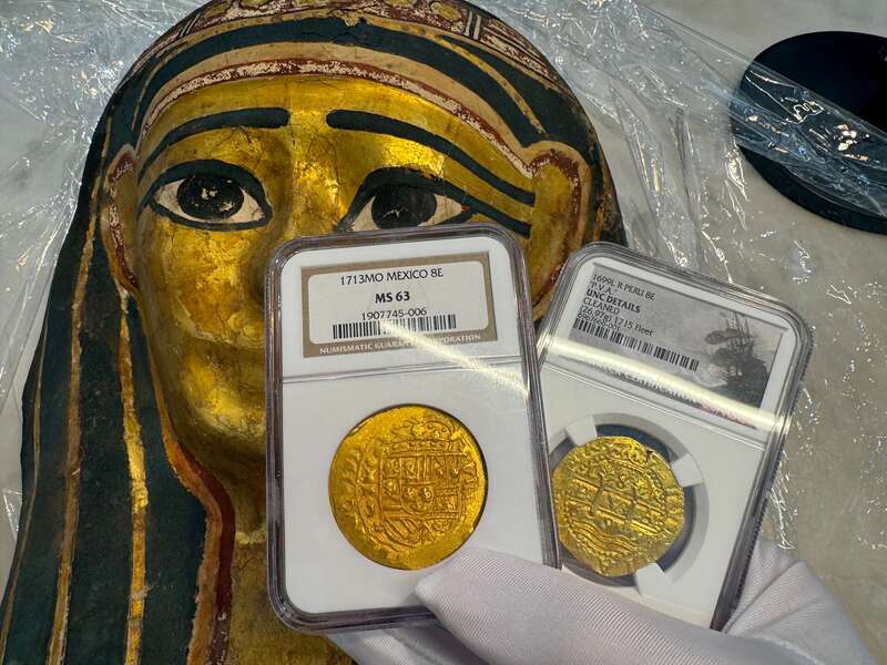 Egyptian Gilt Cartonnage Mummy Mask 1st Century BC 28