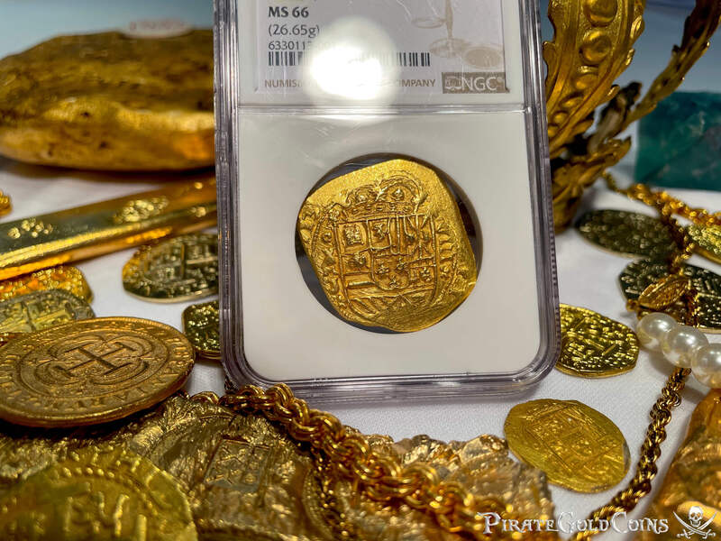 Mexico 8 Escudos 1713 "Finest Known - 1715 Fleet Shipwreck" NGC 66 10