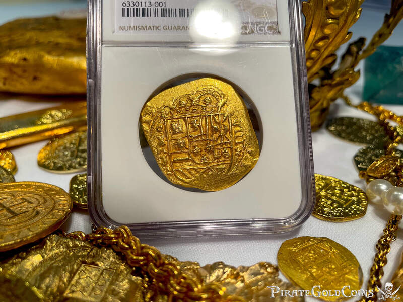 Mexico 8 Escudos 1713 "Finest Known - 1715 Fleet Shipwreck" NGC 66 5