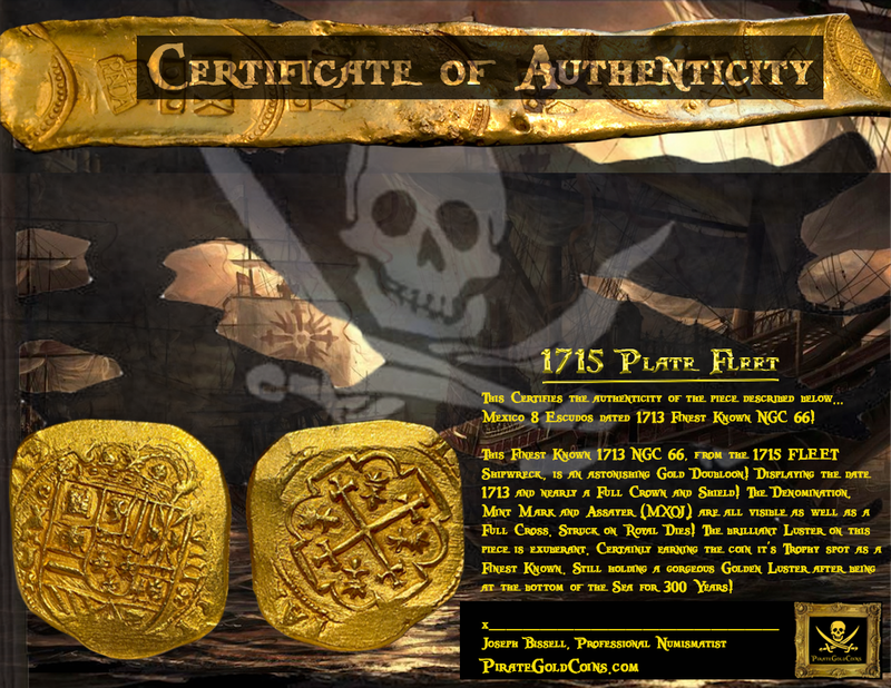 Mexico 8 Escudos 1713 "Finest Known - 1715 Fleet Shipwreck" NGC 66 16