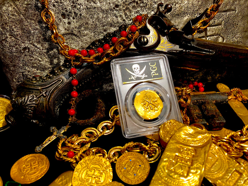 Mexico 8 Escudos 1713 "1715 Plate Fleet Shipwreck" PCGS 61 5