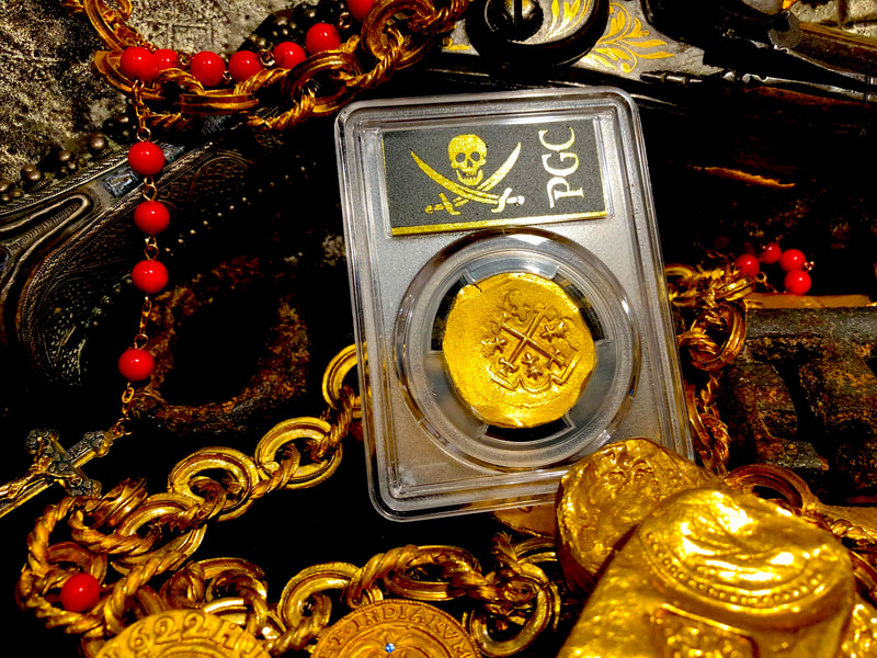 Mexico 8 Escudos 1713 "1715 Plate Fleet Shipwreck" PCGS 61 9