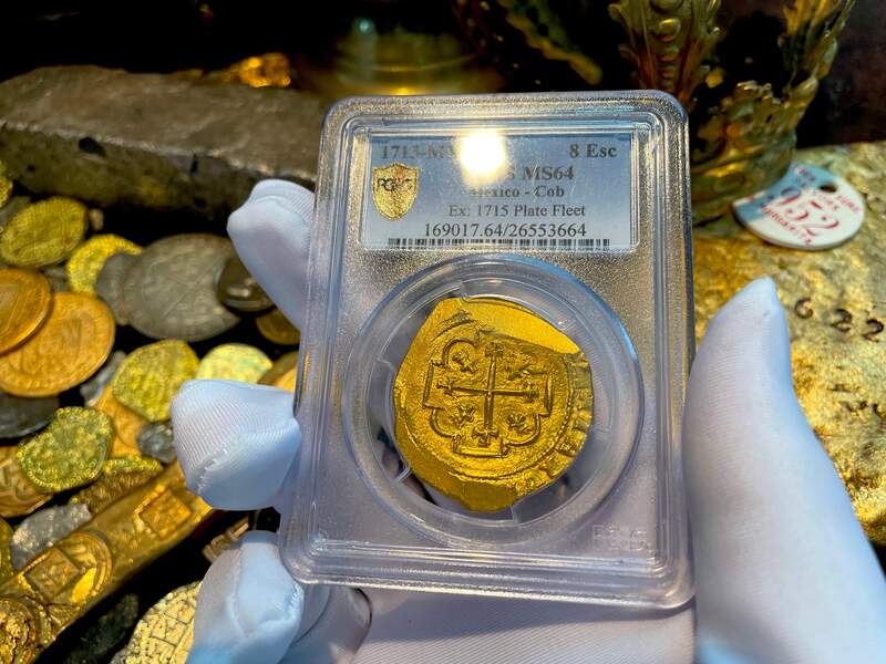 Mexico 8 Escudos 1713 "1715 Fleet Shipwreck" PCGS 64 9