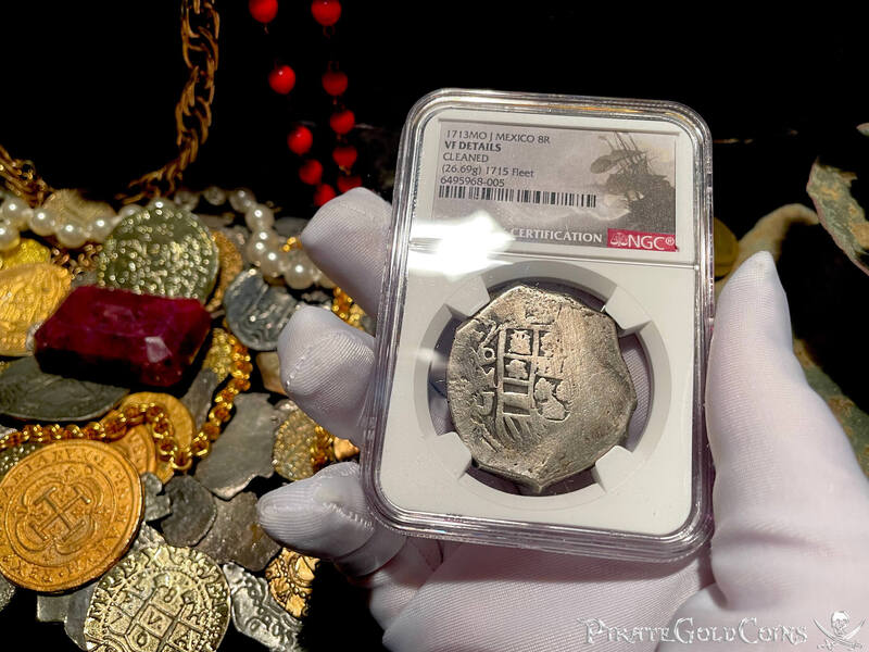 Mexico 8 Reales 1713 "Dated- 1715 Fleet Shipwreck" NGC VF 3