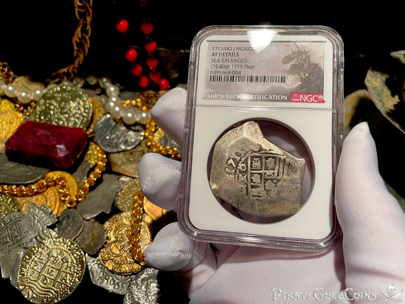 Mexico 8 Reales 1713 "Dated - 1715 Fleet Shipwreck" NGC XF 3