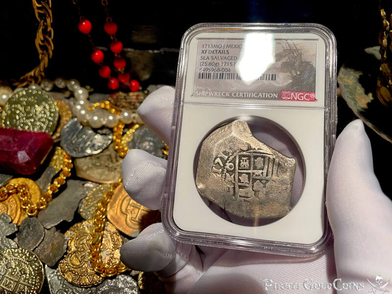 Mexico 8 Reales 1713 "Dated - 1715 Fleet Shipwreck" NGC XF