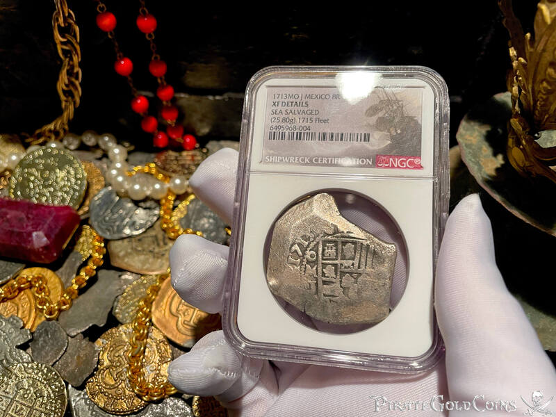 Mexico 8 Reales 1713 "Dated - 1715 Fleet Shipwreck" NGC XF 4