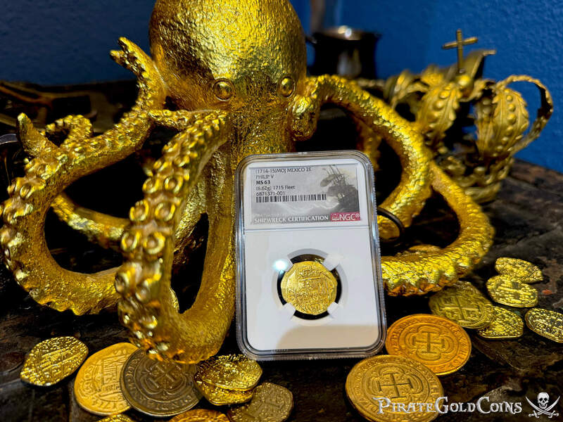Mexico 2 Escudos 1714-15 "1715 Fleet Shipwreck" NGC 63 11