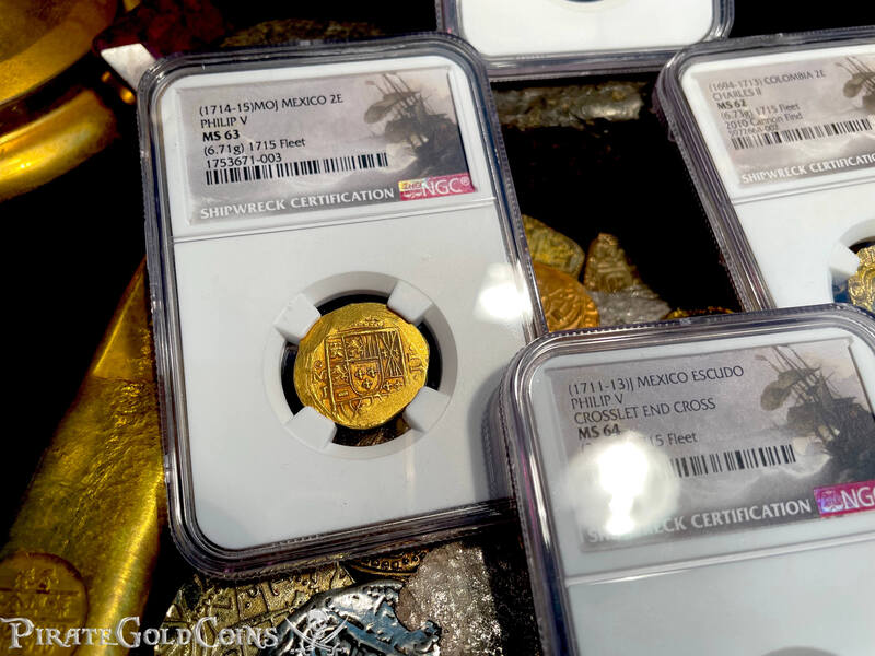 Mexico 2 Escudos 1714-15 "From 1715 Fleet Shipwreck" NGC 63 11