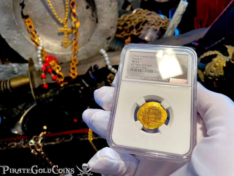 Mexico 2 Escudos 1714-15 "From 1715 Fleet Shipwreck" NGC 63 17