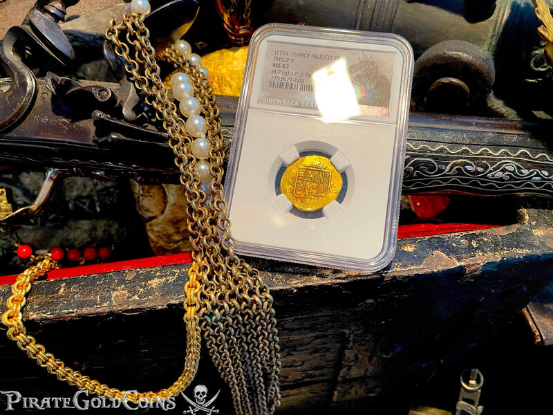 Mexico 2 Escudos 1714-15 "From 1715 Fleet Shipwreck" NGC 63 19