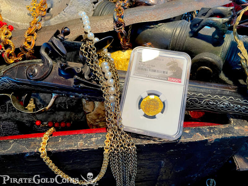 Mexico 2 Escudos 1714-15 "From 1715 Fleet Shipwreck" NGC 63 20