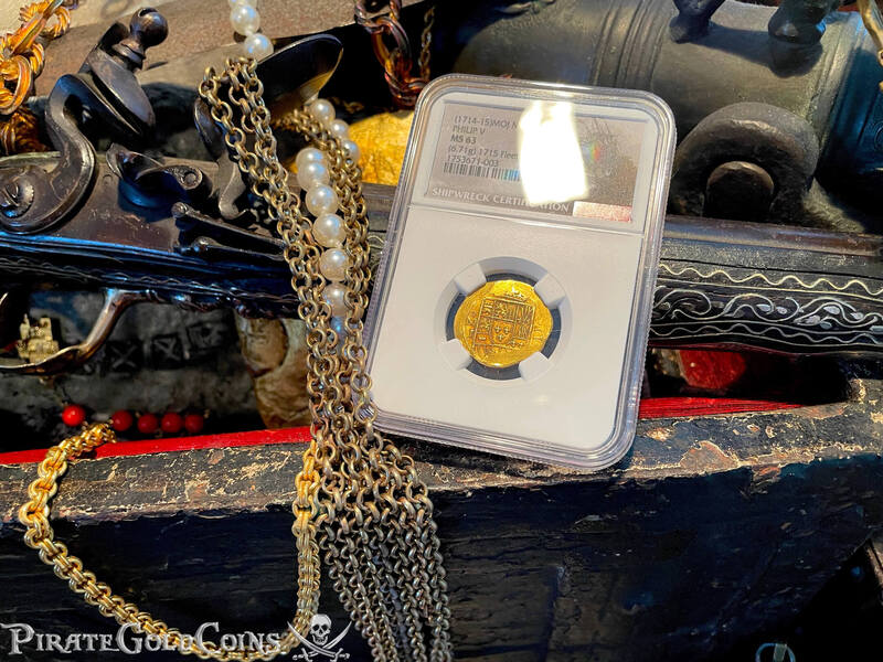 Mexico 2 Escudos 1714-15 "From 1715 Fleet Shipwreck" NGC 63 21