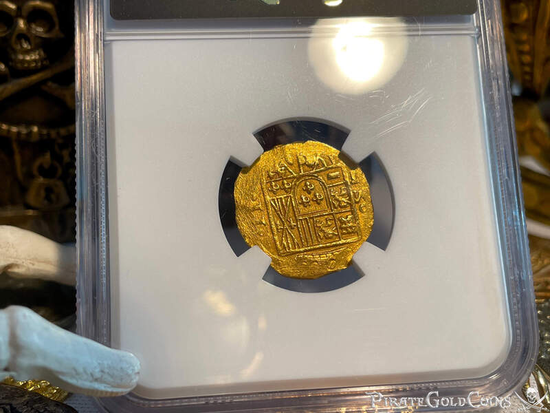 Mexico 2 Escudos 1714-15 "1715 Fleet Shipwreck" NGC 65 15