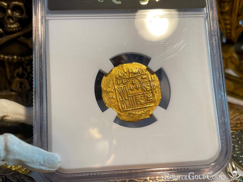 Mexico 2 Escudos 1714-15 "1715 Fleet Shipwreck" NGC 65 16