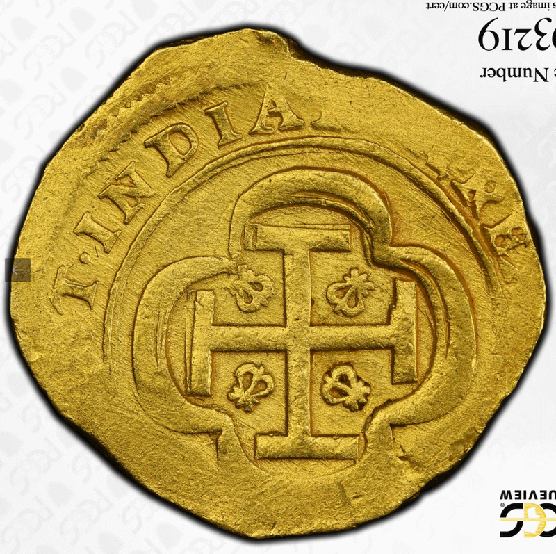 Mexico 8 Escudos 1714-15 "1715 Fleet Shipwreck" PCGS 58 8